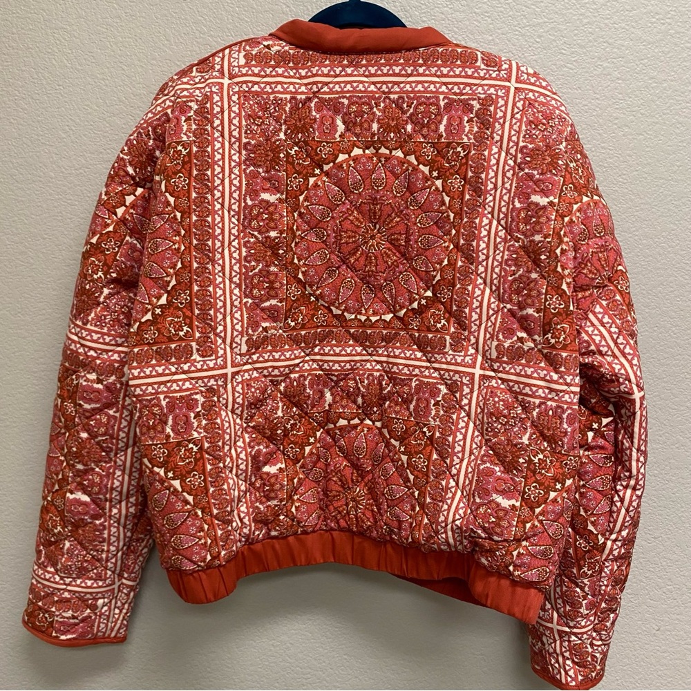 Polagram Red Bomber Jacket with Paisley Print - Picture 2 of 5